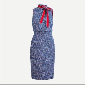 NWT J CREW Tie Neck Tank Dress in Autumn Tweed Sz. 12